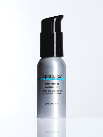 Apothaka comforting moisturiser with omega oils, colloidal oat, ceramides, fragrance free