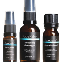 Apothaka discovery set (fragranced) - cleansing oil, barrier support, face oil - dry skin