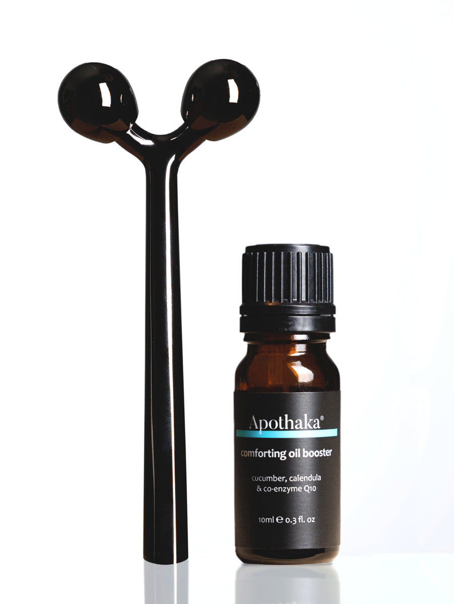 Apothaka comforting oil booster 10ml & massage roller set