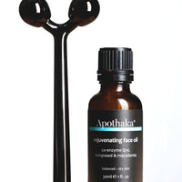 Apothaka rejuvenating face oil dry skin 30ml & massage roller set